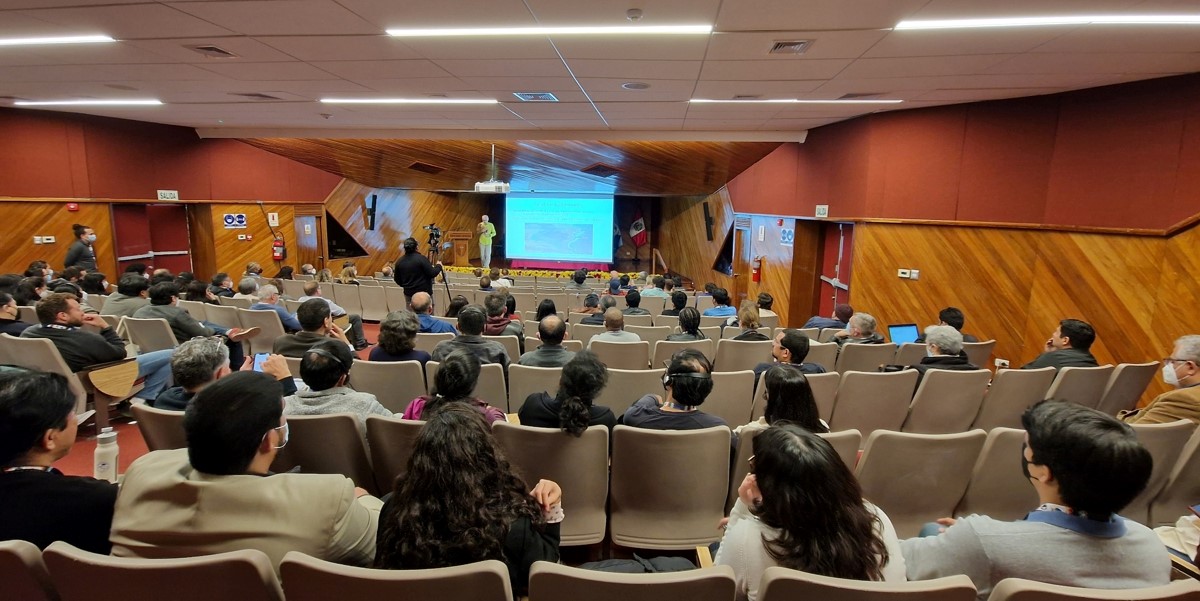The conference's main lecture hall at the "Universidad Peruana Cayetano Heredia" The conference's main lecture hall at the "Universidad Peruana Cayetano Heredia"