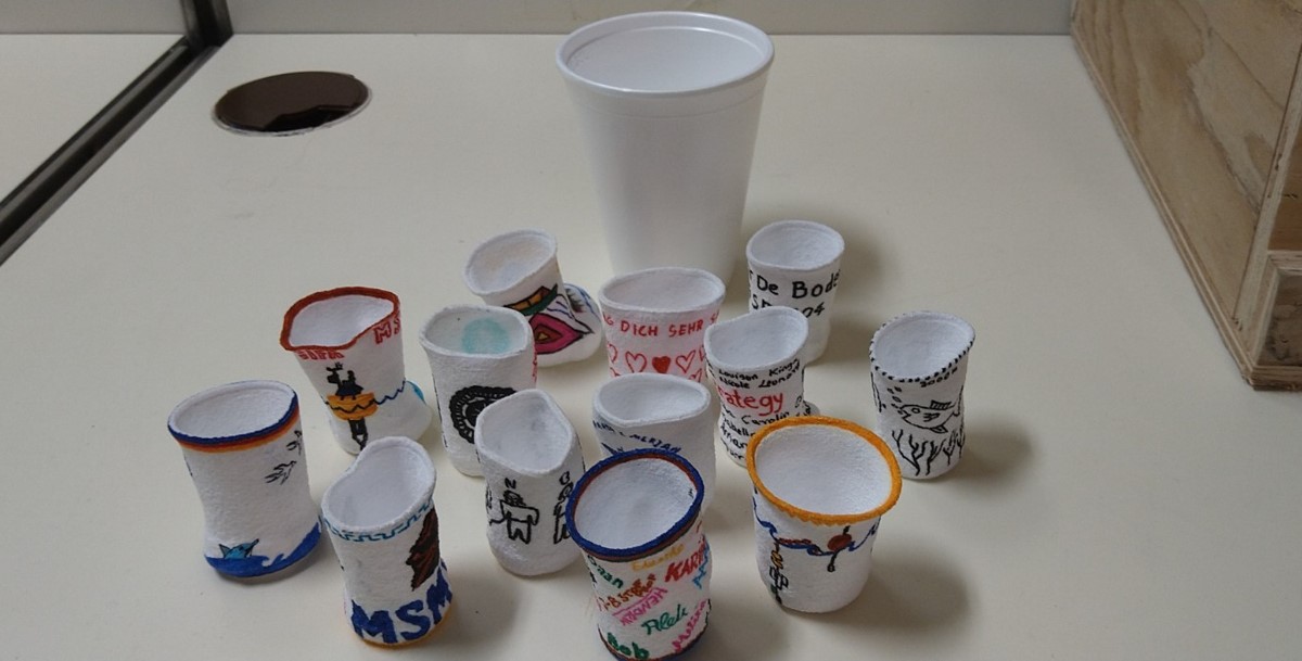 Styrofoam cups get smaller when they are brought down to the deep Styrofoam cups get smaller when they are brought down to the deep